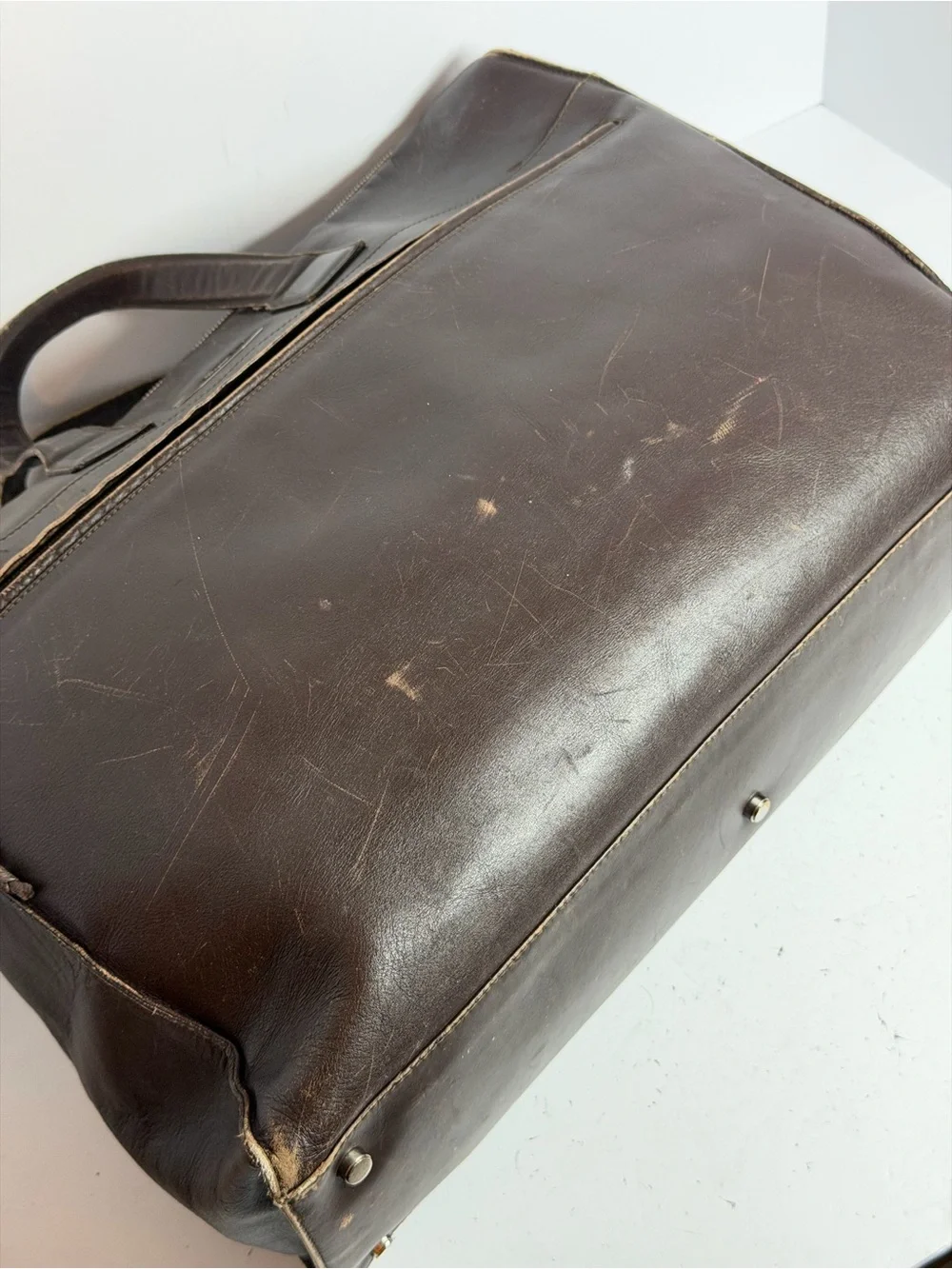 Vintage Salvatore Ferragamo Brown Leather Business Bag